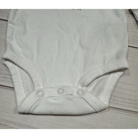 Carter's Baby Girl White Christmas Bodysuit "Best Gift Ever" Long Sleeve 3M - Picture 5 of 6